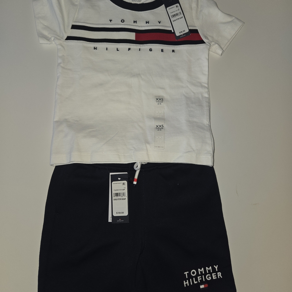 Tommy Hilfiger Kids White and Blue T-Shirt
